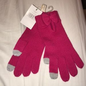 Kate Spade gathered bow gloves